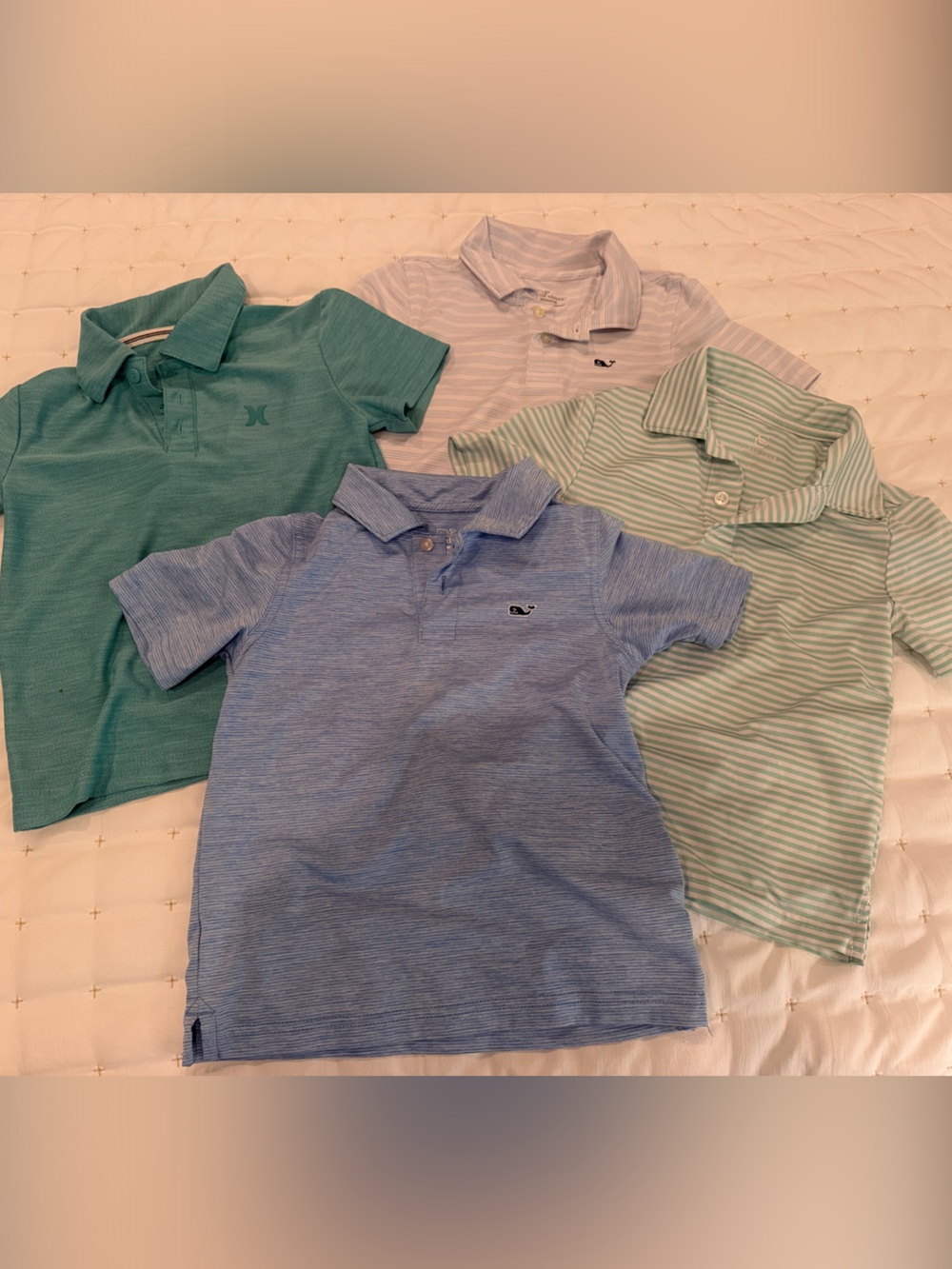 Lot of 4T performance polos - Vineyard Vines, Hurley, Classic Club